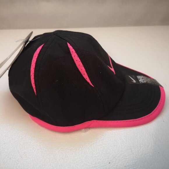 NWT Nike Toddler Size 2/4T Black with Hyper Pink Trim Baseball Hat - Picture 7 of 8